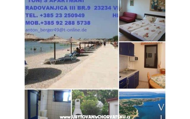 Tonis Apartments – Accommodation Island of Vir Kroatië